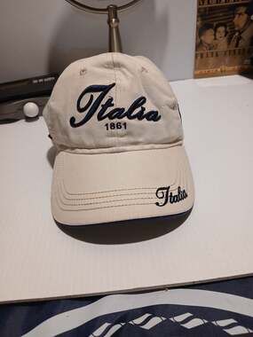 Italia Baseball Cap Size 58 Beige 1861 Embroidered Hat